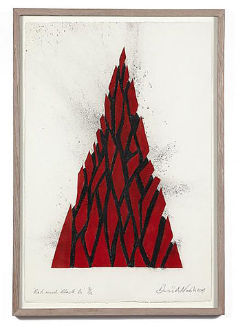 David Nash - Pochoir - Red & Black Triangle - Gallery TEN - Original Prints - Modern Art Gallery - Contemporary Prints - Limited Edition