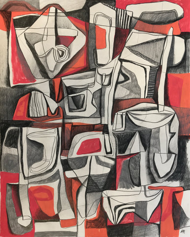 Gallery TEN - Night Thoughts - Alfons Bytautas - Mixed Media - Modern Art Gallery - Edinburgh - Works on Paper
