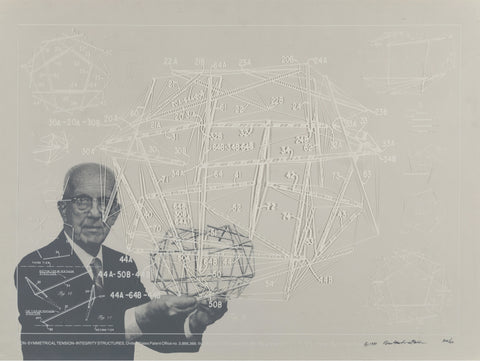 Buckminster-Fuller - Art in Architecture - RIAS - 1980s - Edinburgh Gallery - Original Prints - Contemporary & Modern Art