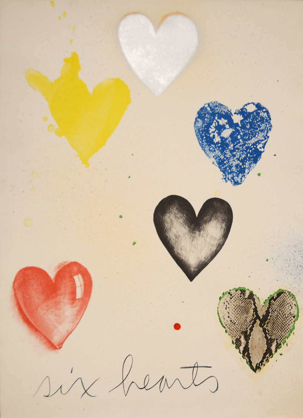 Jim Dine - Six Hearts - Gallery Ten - Original Print - Modern Art