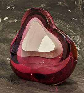 Samantha Donaldson - VUG - Fuchsia & White - Art Glass - Glass Artist Gallery TEN - Glass Gallery - Edinburgh Gallery