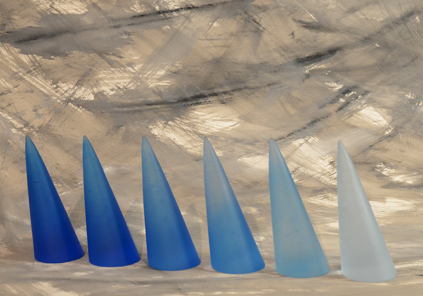 Robin Crawford - Blue Cones - Gallery TEN - Art Glass - Studio Glass