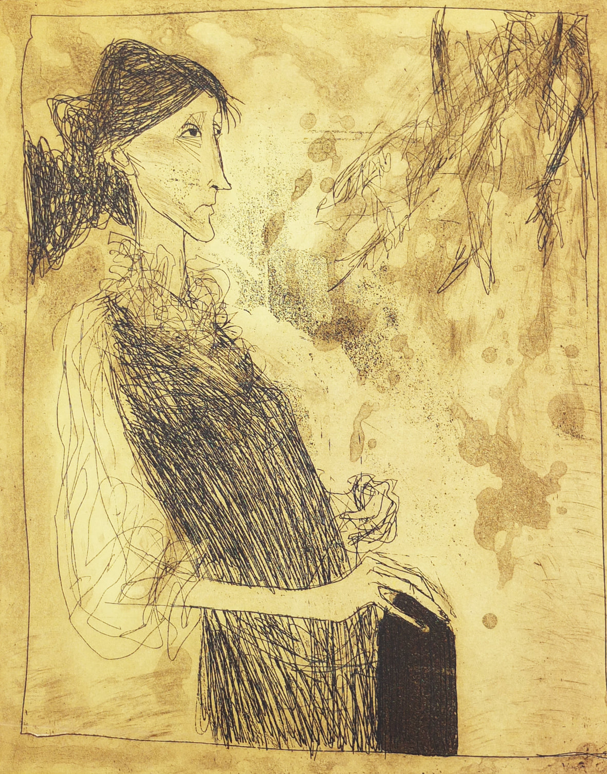 Ralph Steadman - Virginia Woolf I - Gallery Ten - Orginal Print - Etching
