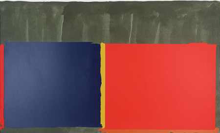 John Hoyland - Blu Red - Gallery TEN - Original Print - Screenprint