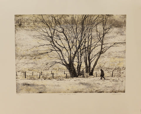 Victoria Crowe -  Large Tree Group Winter - Gallery Ten - Original Print - Graal Press