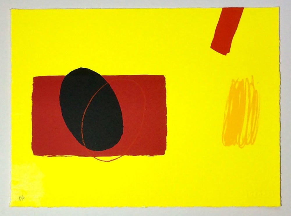 Red Playing Games - Wilhelmina Barns Graham - Gallery TEN - Original Print Gallery - Modern Art