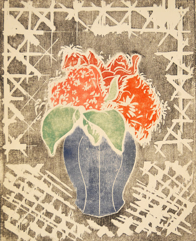 William Tillyer - Lindthorpe Vase - Gallery Ten - Original Print - Woodblock