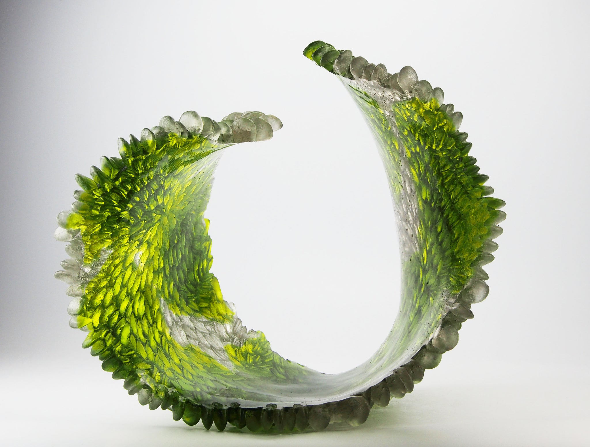 Nina Casson McGarva - Spring Leaves - Cast Glass - Gallery TEN - Contemporary Art Glass - Glass Gallery